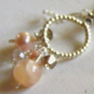 peach moonstone earrings